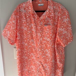 Men's Orange Floral Shirt